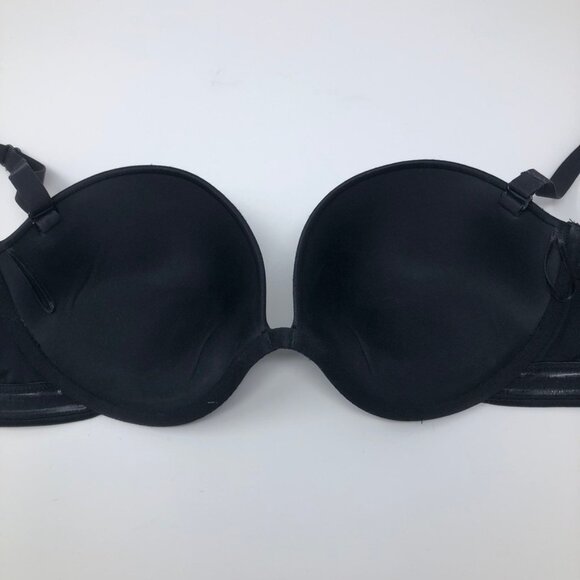 Maidenform Black Strapless Bra Push-Up Plunge Size 36C Convertible - Picture 4 of 7
